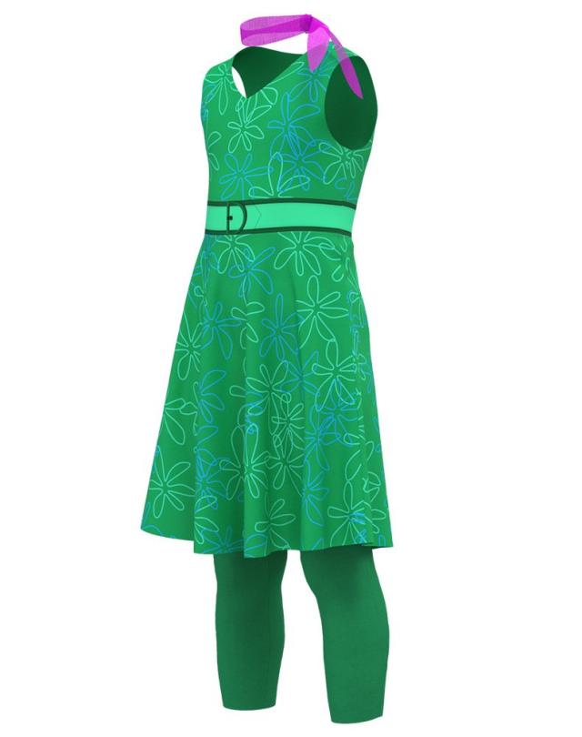 コスプレ衣装 インサイド・ヘッド 2 子供 ステージ服 ムカムカ